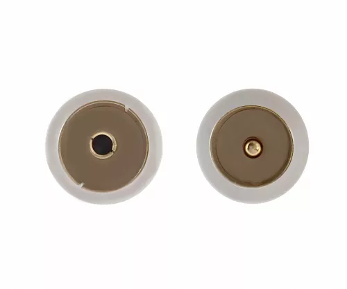 Coaxial antenna cable, shielding 120dB, gold-plated, quadruple shielded, white, DINIC box with Euro hole, length 2.50m
