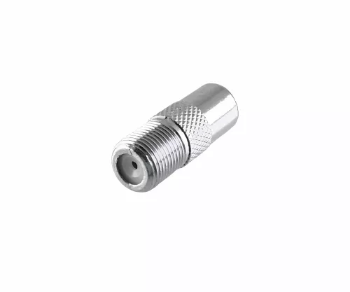 Adattatore da spina IEC a presa F, da spina ANT a presa SAT, completamente in metallo, scatola DINIC con foro Euro
