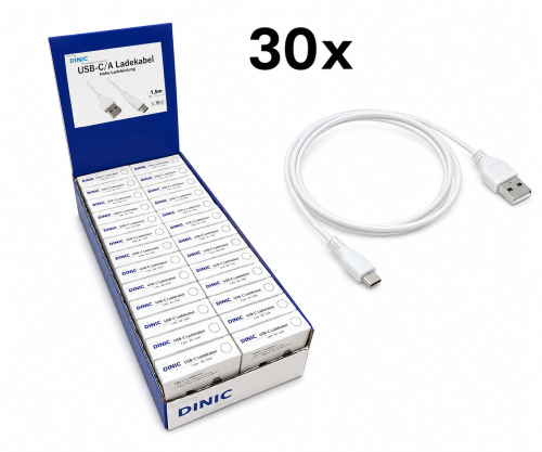 30x USBCL-CA-15WAK бяло в DINIC дисплей за брошура