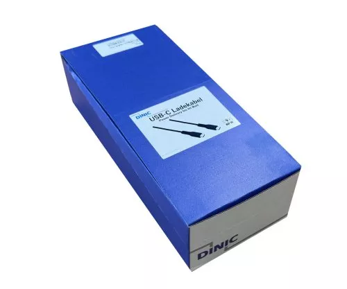 30x USB C vers C câble de charge, noir, en présentoir de comptoir DINIC, 1,50m