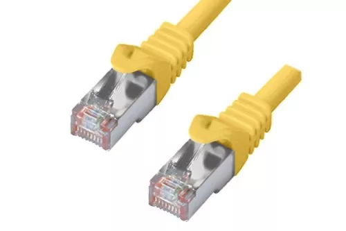 Kabel krosowy HQ Cat.6 PiMF/S-FTP, 1m LSZH, CU, AWG27, żółty