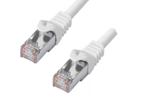 HQ Cat.6 Patchkabel PiMF/S-FTP, LSZH, CU, AWG27, weiß, DINIC Polybag, Länge 10m