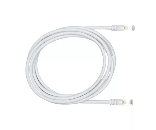 Câble patch Premium Cat.7, LSZH, 2x RJ45 mâles, cuivre, blanc, 0,50m