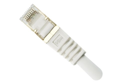 Premium Cat.7 Patchkabel, LSZH, 2x RJ45 Stecker, Kupfer, weiß, 3m