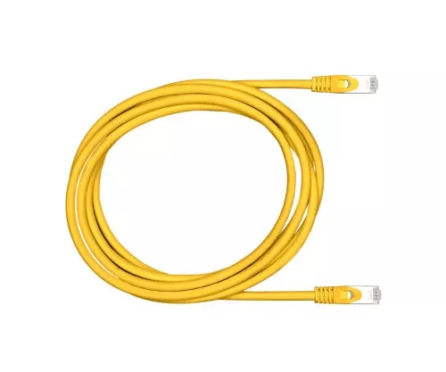 Câble patch Premium Cat.7, LSZH, 2x RJ45 mâles, cuivre, jaune, 0,50m