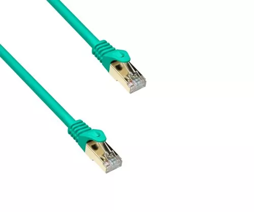 "Premium Cat.7" jungiamasis kabelis, LSZH, 2x RJ45 kištukas, varinis, žalias, 1,00 m