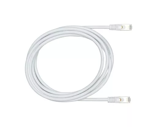 Premium Cat.7 patch cable, LSZH, 2x RJ45 plug, copper, white, 15.00m