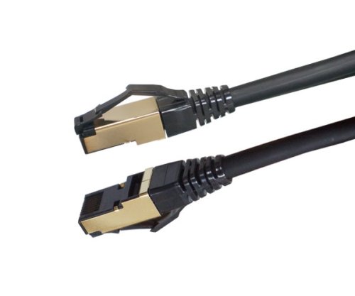 Cat. 8.1 patch cable 2000Mhz, 40G, black, copper, LSZH, 10m
