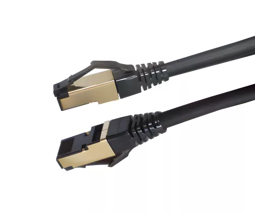Cable de conexión Cat. 8.1 2000Mhz, 40G, negro, cobre, LSZH, 0,50m