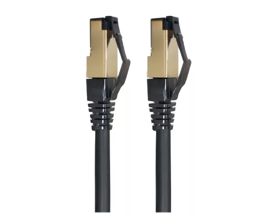 Cat. 8.1 patch cable 2000Mhz, 40G, black, copper, LSZH, 15m