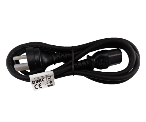 Cabo de rede eléctrica China tipo I a C15, 1mm², H05RN, aprovação: CCC, preto, comprimento 1,80m