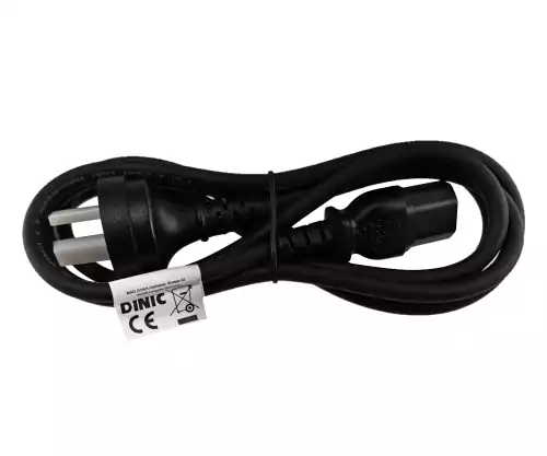 Netsnoer China type I tot C15, 1mm², H05RN, goedkeuring: CCC, zwart, lengte 1,80m