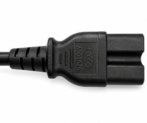 Netsnoer China type I tot C15, 1mm², H05RN, goedkeuring: CCC, zwart, lengte 1,80m