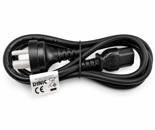 Netsnoer China type I tot C15, 1mm², H05RN, goedkeuring: CCC, zwart, lengte 1,80m