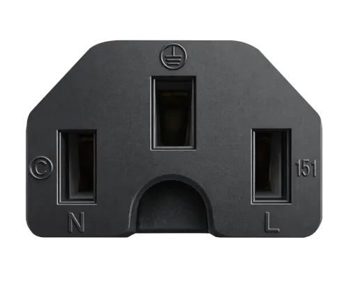 Cablu de rețea Elveția tip J (parțial izolat) pentru aparate de încălzit C15, 1mm², omologare: SEV, negru, lungime 1.80m