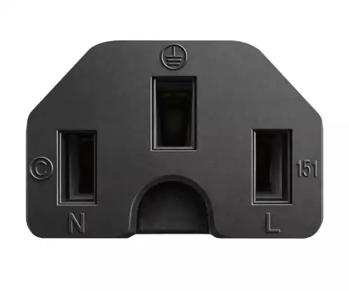 Cable de red Inglaterra UK tipo G 10A a C15, 1mm², homologación: ASTA, negro, longitud 1,80m