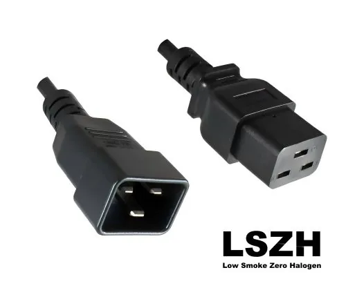 DINIC halogenfreies LSZH C19 auf C20 Kaltgerätekabel 16 A