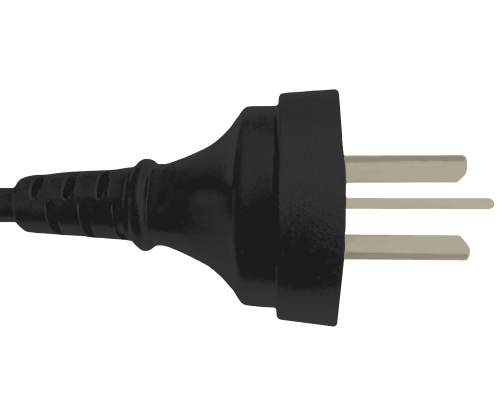 Cabo de alimentação China tipo I (16A) para C19, 1,5mm², aprovação: CCC, preto, comprimento 3,00m