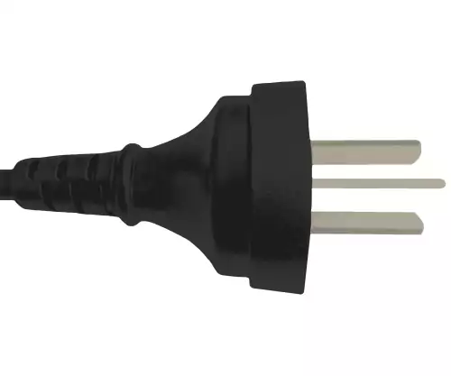 Netsnoer China type I (16A) naar C19, 1,5mm², goedkeuring: CCC, zwart, lengte 1,80m
