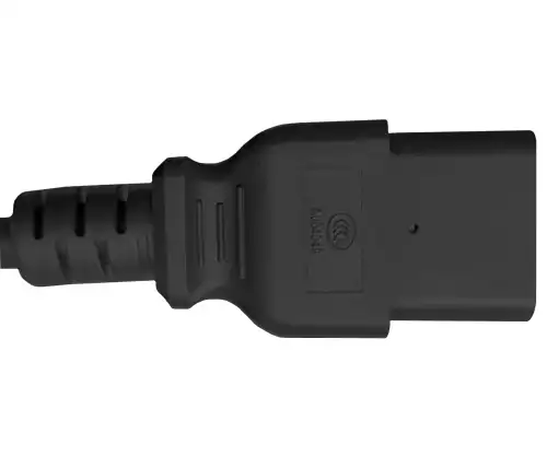 Netsnoer China type I (16A) naar C19, 1,5mm², goedkeuring: CCC, zwart, lengte 1,80m