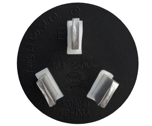 Cabo de alimentação China tipo I (16A) para C19, 1,5mm², aprovação: CCC, preto, comprimento 3,00m