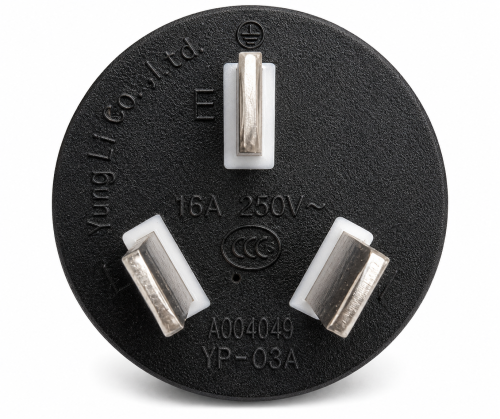 Netsnoer China type I (16A) naar C19, 1,5mm², goedkeuring: CCC, zwart, lengte 1,80m