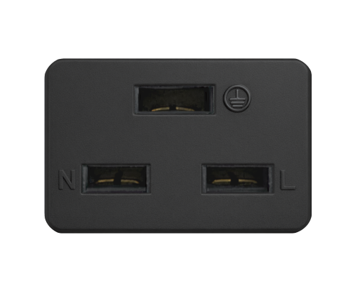 Cabo de rede eléctrica Japão tipo B para C19, 2mm², aprovações: JET/PSE, VCTF, preto, comprimento 1,80m