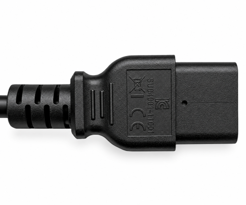 Mains cable KS C 8305 to C19, 1mm², KC, KS C 8305 (YP-22K) - C19, black, length 1.80m
