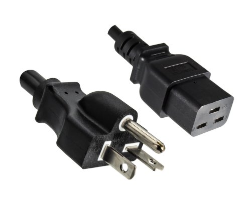 Cavo di rete America USA NEMA 6-20P to C19, AWG 12, 20A, STOW, approvazioni: UL/CSA, nero, lunghezza 1,80 m