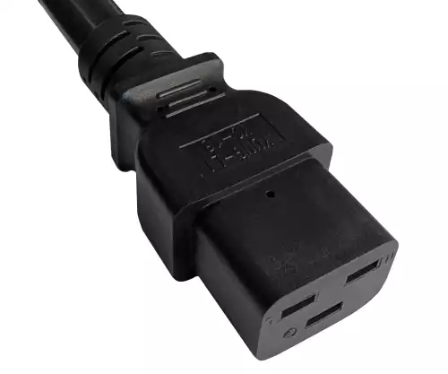 Netzkabel Amerika USA NEMA 6-20P auf C19, AWG 12, 20A, STOW, Zulassungen: UL/CSA, schwarz, Länge 1,80m