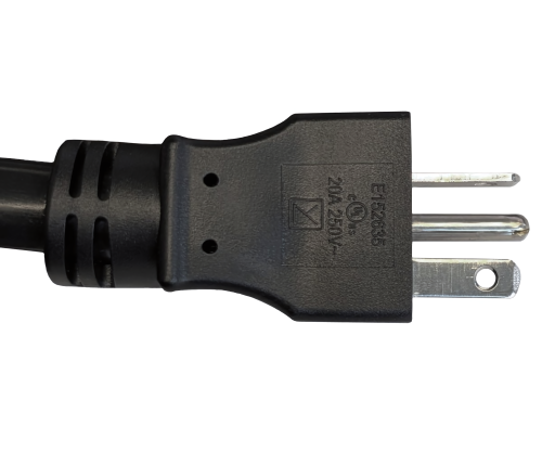 Cablu de rețea America SUA NEMA 6-20P la C19, AWG 12, 20A, STOW, aprobări: UL/CSA, negru, lungime 1,80m