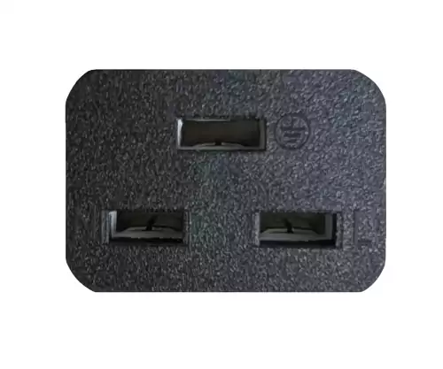 Maitinimo kabelis Amerika JAV NEMA 5-15P, B-C19 tipo, AWG16, SJT, patvirtinimai: UL/CSA, juodos spalvos, ilgis 1,80 m