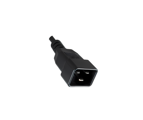 Cavo a Y per elettrodomestici 2x C13 a C20, 1,5mm², prolunga, VDE, nero, lunghezza 2,00m