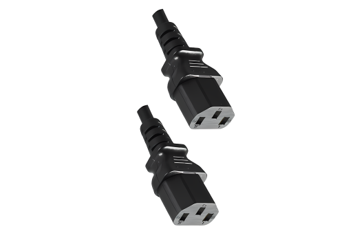 Y-külmutuskaabel 2x C13 kuni C20, 1.5mm², pikendus, VDE, must, pikkus 2.00m