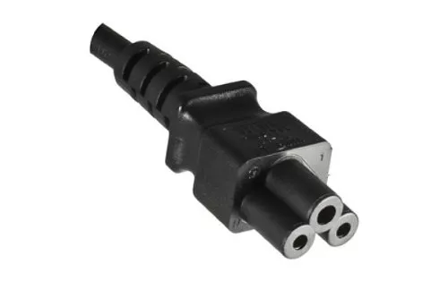 Power cord Europe CEE 7/7 to C5, 0,75mm², VDE, black, length 1,80m