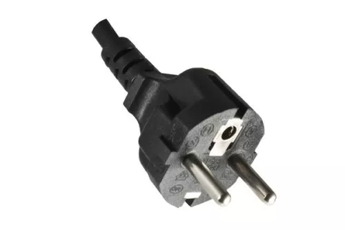 Power cord Europe CEE 7/7 to C5, 0,75mm², VDE, black, length 1,80m