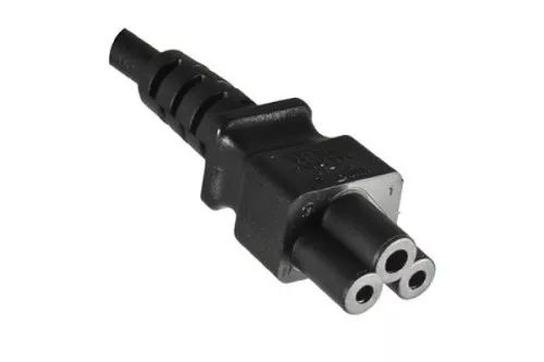 Power cord Europe CEE 7/7 to C5, 0,75mm², VDE, black, length 3,00m