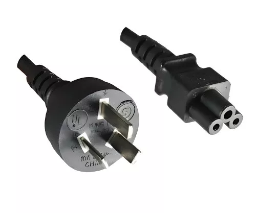 Mains cable Argentina type I to C5, 0.75mm², approval: UL de ARG, black, length 1.80m Mains cable Argentina type I to C5, 0.75mm², approval: UL de ARG, black, length 1.80m