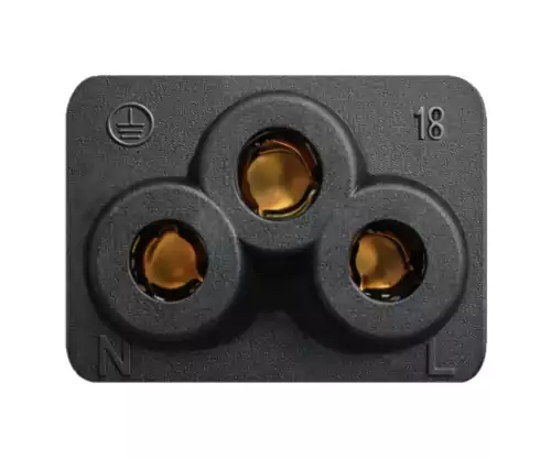 Voedingskabel China type I naar C5, 0,75mm², CHN 3pin/IEC 60320-C5, CCC, zwart, lengte 1,80m