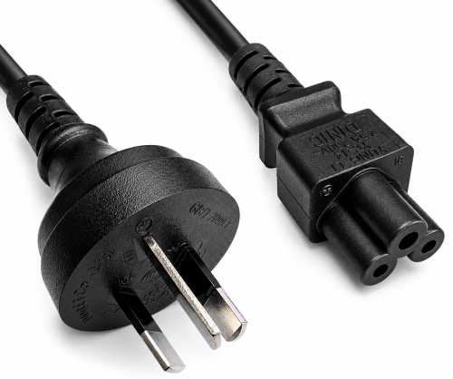 Voedingskabel China type I naar C5, 0,75mm², CHN 3pin/IEC 60320-C5, CCC, zwart, lengte 1,80m