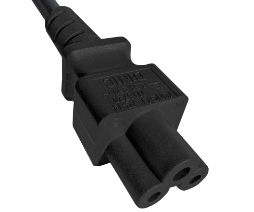 Netzkabel Dänemark Typ K 90° auf C5, 0,75mm²,