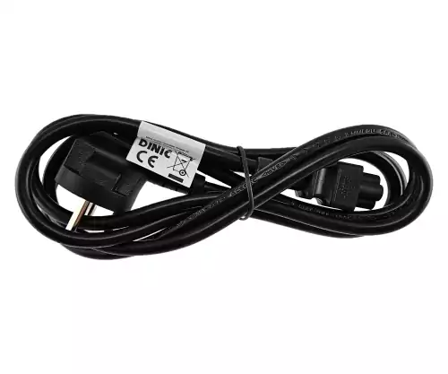 Maitinimo kabelis Danija, K 90°-C5 tipo, 0,75 mm², patvirtinimai: VDE/DEMKO, juodos spalvos, ilgis 1,80 m