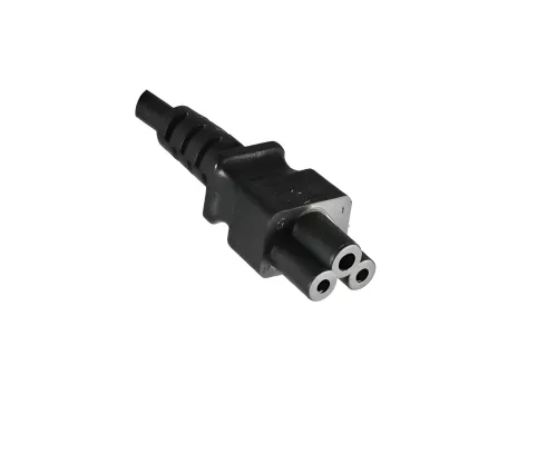 Mains cable India type D to C5, 0.75mm², 2.5A, approval: BIS, black, length 1.80m