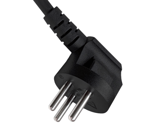 Netkabel Israël type H naar C5, 0,75mm², goedkeuring: SII, zwart, lengte 1,80m