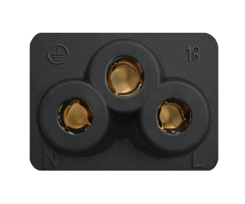 Netkabel Israël type H naar C5, 0,75mm², goedkeuring: SII, zwart, lengte 1,80m