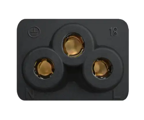 Câble d'alimentation Italie type L sur C5, 0,75mm², homologation : IMQ, noir, longueur 1,80m