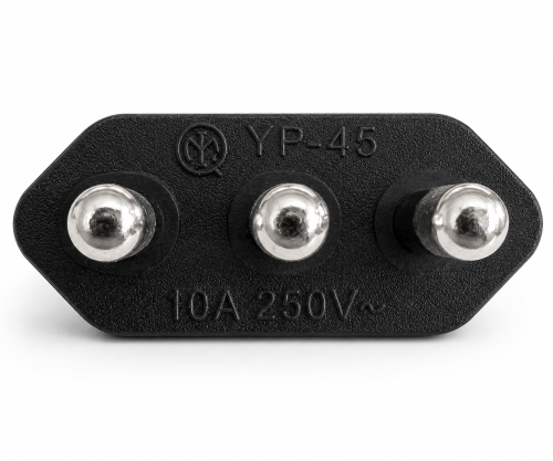 Netkabel Italië type L naar C5, 0,75mm², goedgekeurd: IMQ, zwart, lengte 1,80m