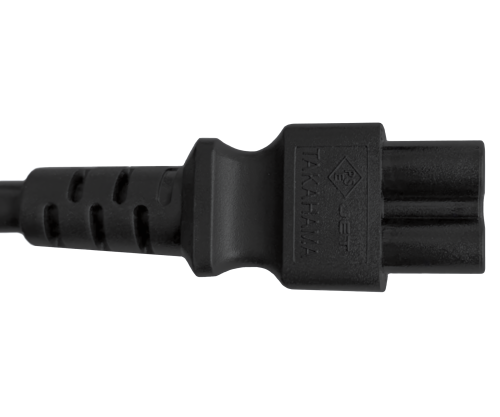 Omrežni kabel Japonska, tip B do C5, 0,75 mm², odobritve: JET/PSE, VCTF, črn, dolžina 1,80 m