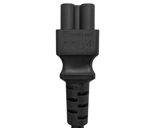 Netkabel Korea CEE 7/4 tot C5, 0,75mm², keurmerk: KTL, zwart, lengte 1,80m