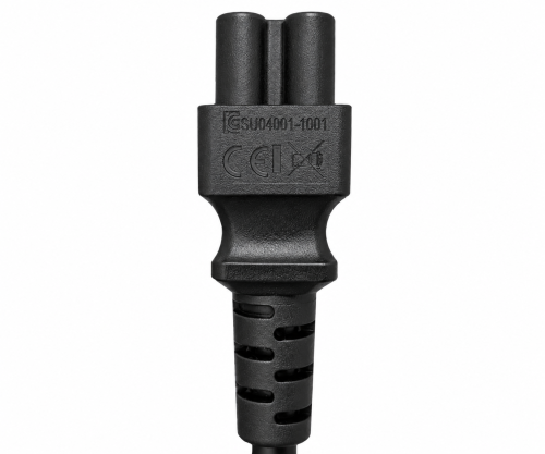 Netkabel Korea CEE 7/4 tot C5, 0,75mm², keurmerk: KTL, zwart, lengte 1,80m